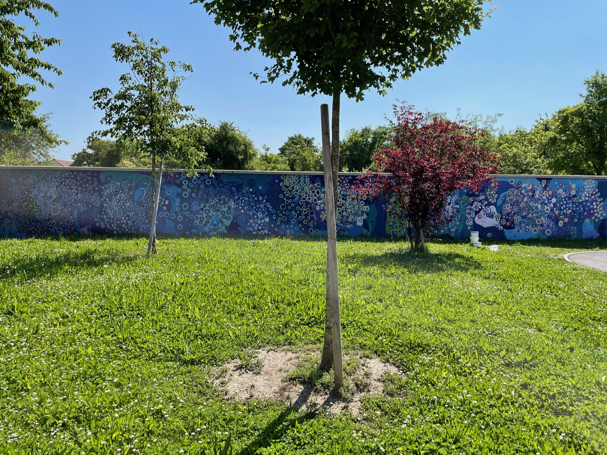Mur Mur - Fresque - expérience performative -Ecole La Fontaine Bleue - 2021 -