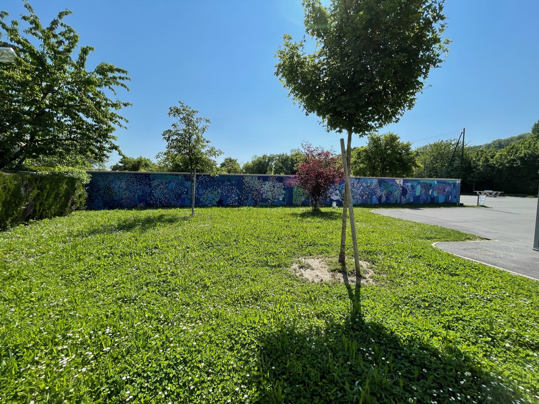 Mur Mur - Fresque - expérience performative -Ecole La Fontaine Bleue - 2021 -0 -